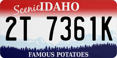 ID license plate 2T7361K