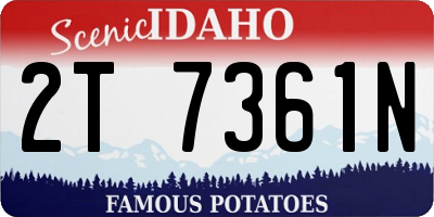ID license plate 2T7361N
