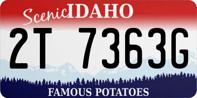 ID license plate 2T7363G