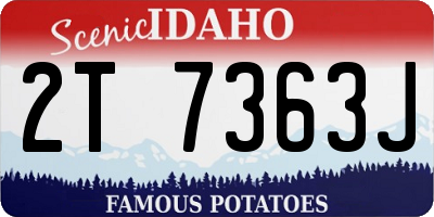 ID license plate 2T7363J