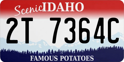 ID license plate 2T7364C