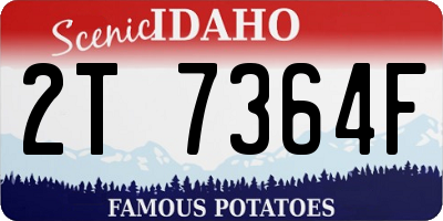 ID license plate 2T7364F