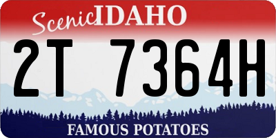 ID license plate 2T7364H