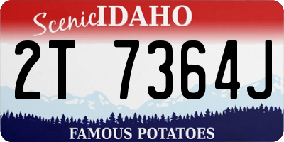ID license plate 2T7364J