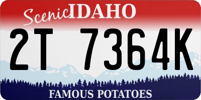ID license plate 2T7364K