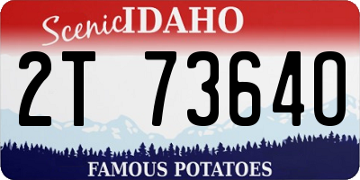 ID license plate 2T7364O