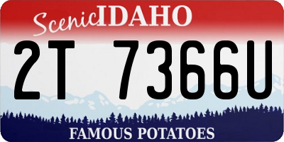 ID license plate 2T7366U
