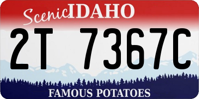 ID license plate 2T7367C