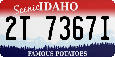 ID license plate 2T7367I