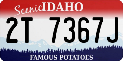 ID license plate 2T7367J