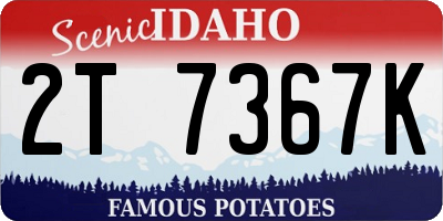 ID license plate 2T7367K