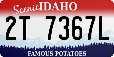 ID license plate 2T7367L