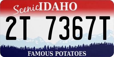 ID license plate 2T7367T
