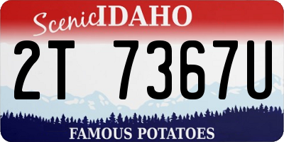 ID license plate 2T7367U