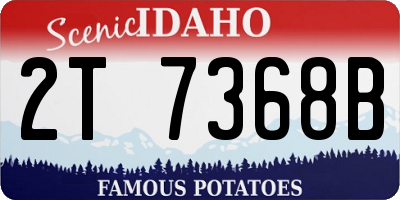 ID license plate 2T7368B