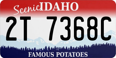ID license plate 2T7368C