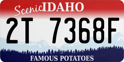 ID license plate 2T7368F