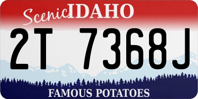 ID license plate 2T7368J