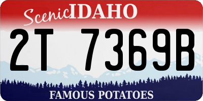ID license plate 2T7369B