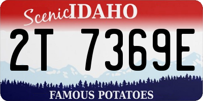 ID license plate 2T7369E