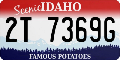 ID license plate 2T7369G