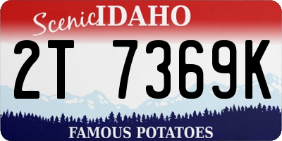ID license plate 2T7369K