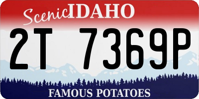 ID license plate 2T7369P