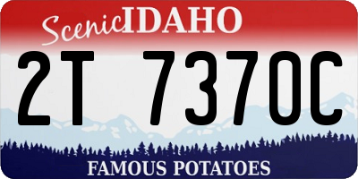 ID license plate 2T7370C