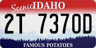 ID license plate 2T7370D