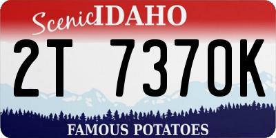 ID license plate 2T7370K