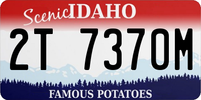 ID license plate 2T7370M