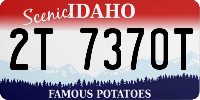 ID license plate 2T7370T