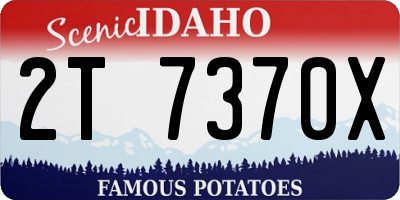 ID license plate 2T7370X