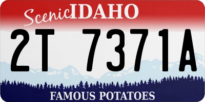 ID license plate 2T7371A