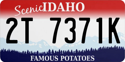 ID license plate 2T7371K