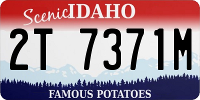 ID license plate 2T7371M