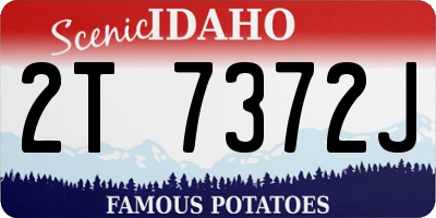 ID license plate 2T7372J