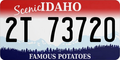 ID license plate 2T7372O