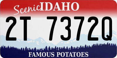 ID license plate 2T7372Q