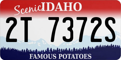 ID license plate 2T7372S