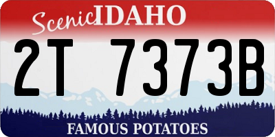 ID license plate 2T7373B