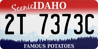 ID license plate 2T7373C