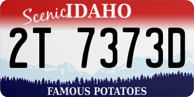 ID license plate 2T7373D