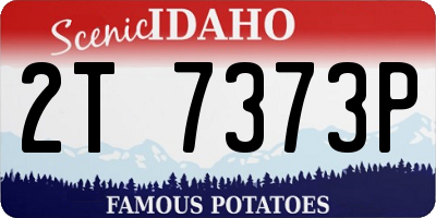 ID license plate 2T7373P