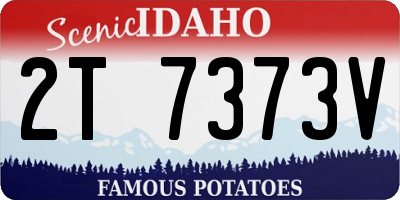 ID license plate 2T7373V