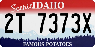 ID license plate 2T7373X