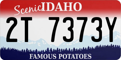 ID license plate 2T7373Y