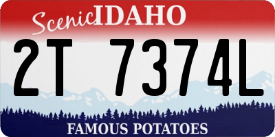 ID license plate 2T7374L