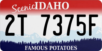 ID license plate 2T7375F