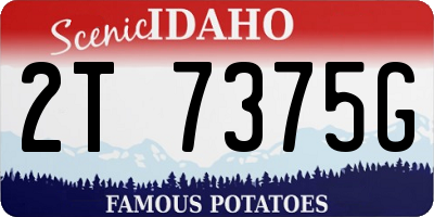 ID license plate 2T7375G